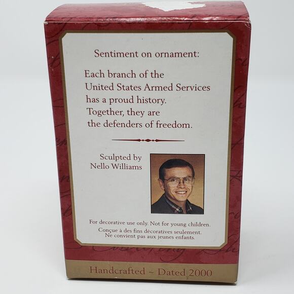 2000 Hallmark Together We Serve Handcrafted Keepsake Christmas Holiday Ornament - Picture 3 of 10